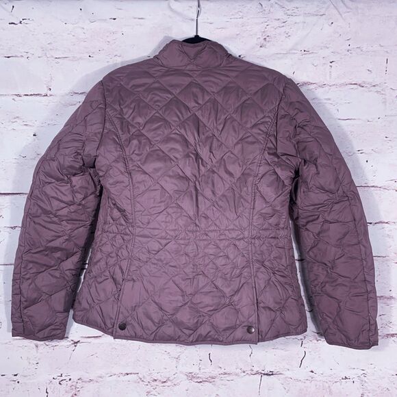 Eddie Bauer Quilted Jacket Medium Mauve Purple Fall Layering Classic Core Style - Picture 2 of 13